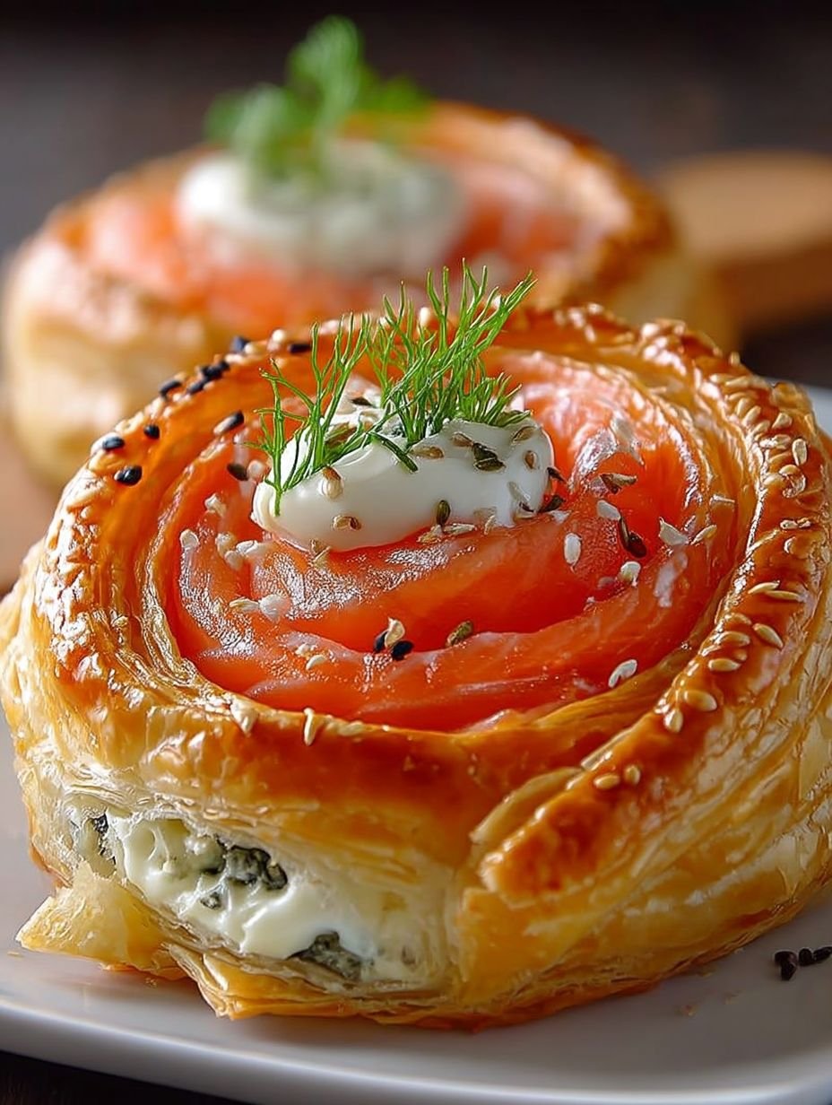 Roulés feuilletés saumon fromage image 2