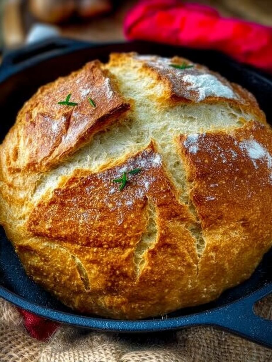 4 ingrédients ! Pas besoin de pétrir le pain ! Tout le monde peut faire ce pain maison ! image 2