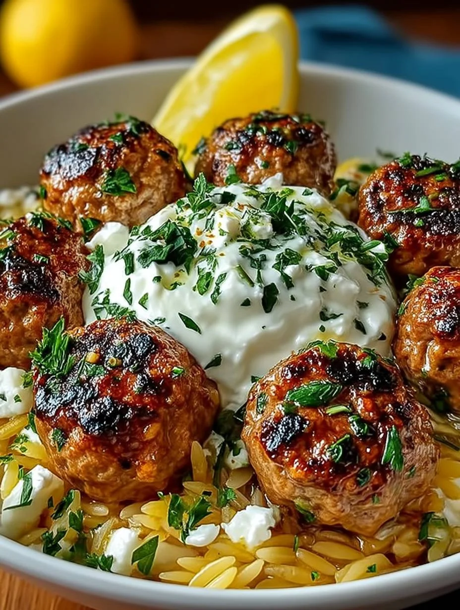 Boulettes Grecques & Orzo Citronné avec Crème de Feta image 2
