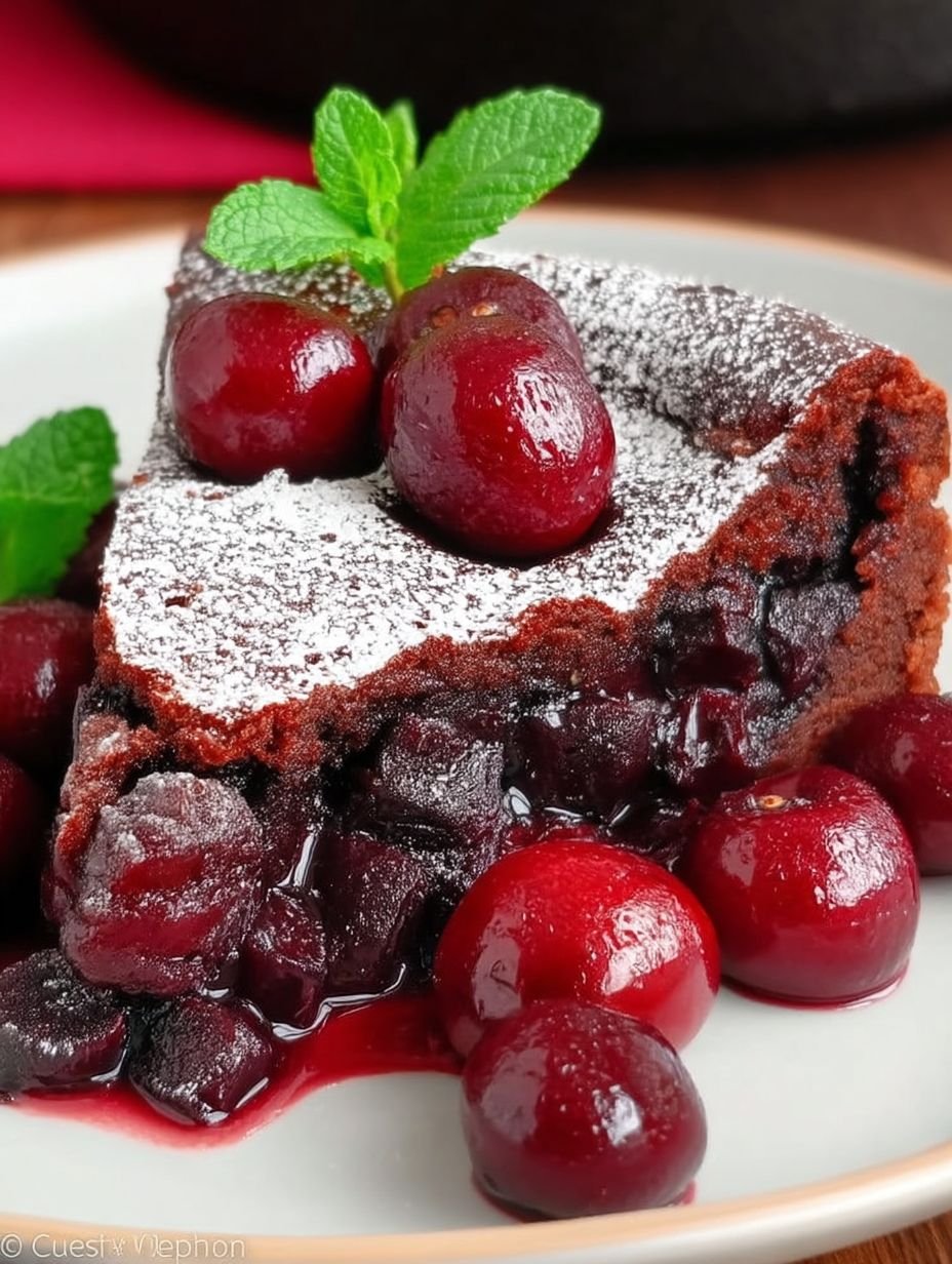Clafoutis Chocolat-Cerises image 2