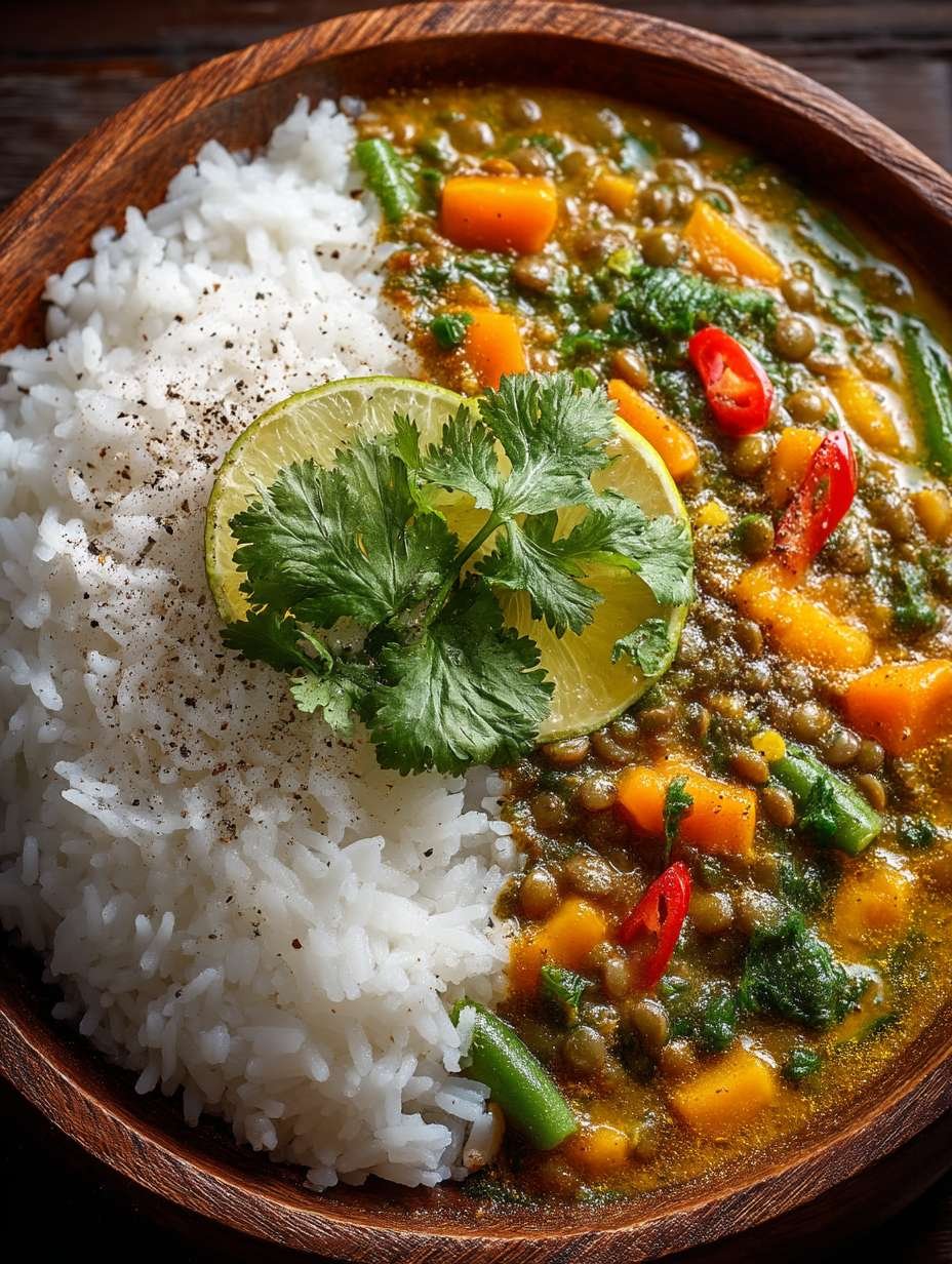 Curry de Lentilles Vertes au Lait de Coco Recette Végétarienne Savoureuse image 2