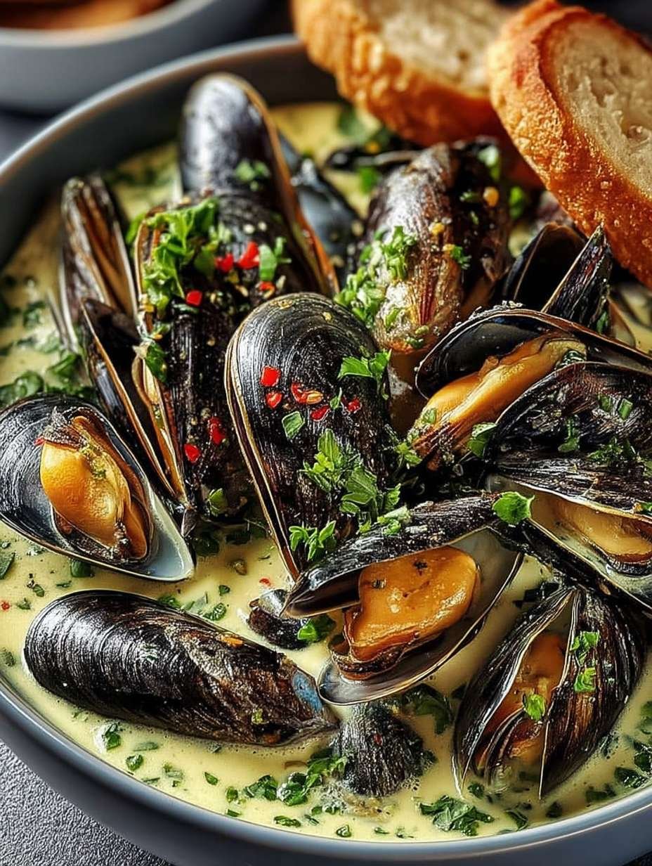 Moules à la Crème à l’Ail image 2