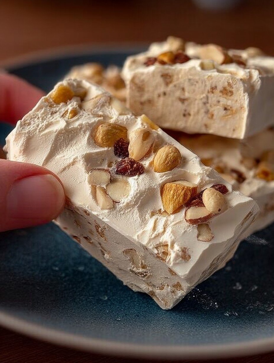 Nougat rapide et facile pour les fêtes et Noël ! Pas de cuisson, surprenez votre famille ! image 2