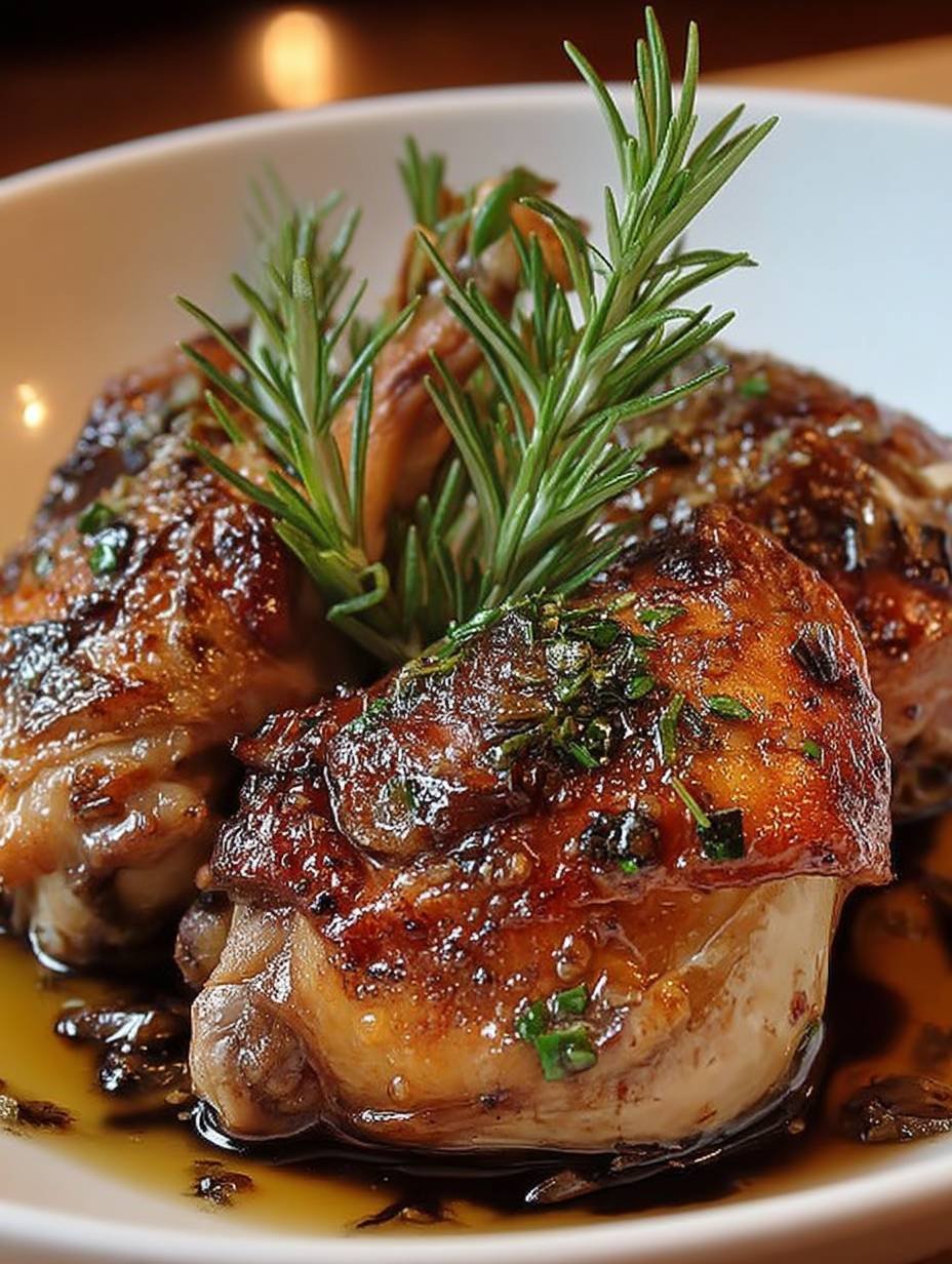 P'TIT LAPIN CONFIT AU VINAIGRE BALSAMIQUE ET AU ROMARIN FAÇON JULIE ANDRIEU image 2