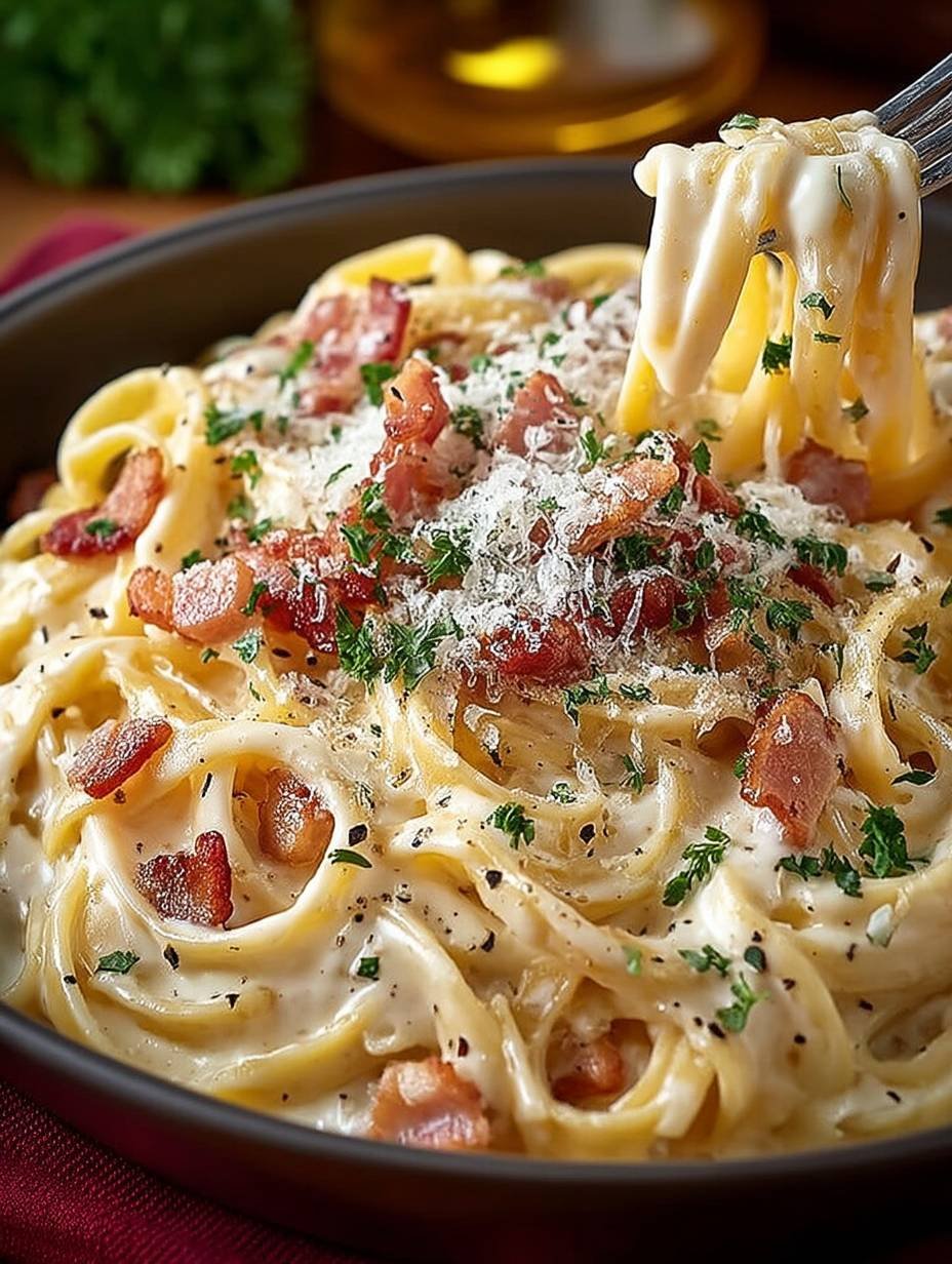 Pâtes Bacon Parmesan image 2