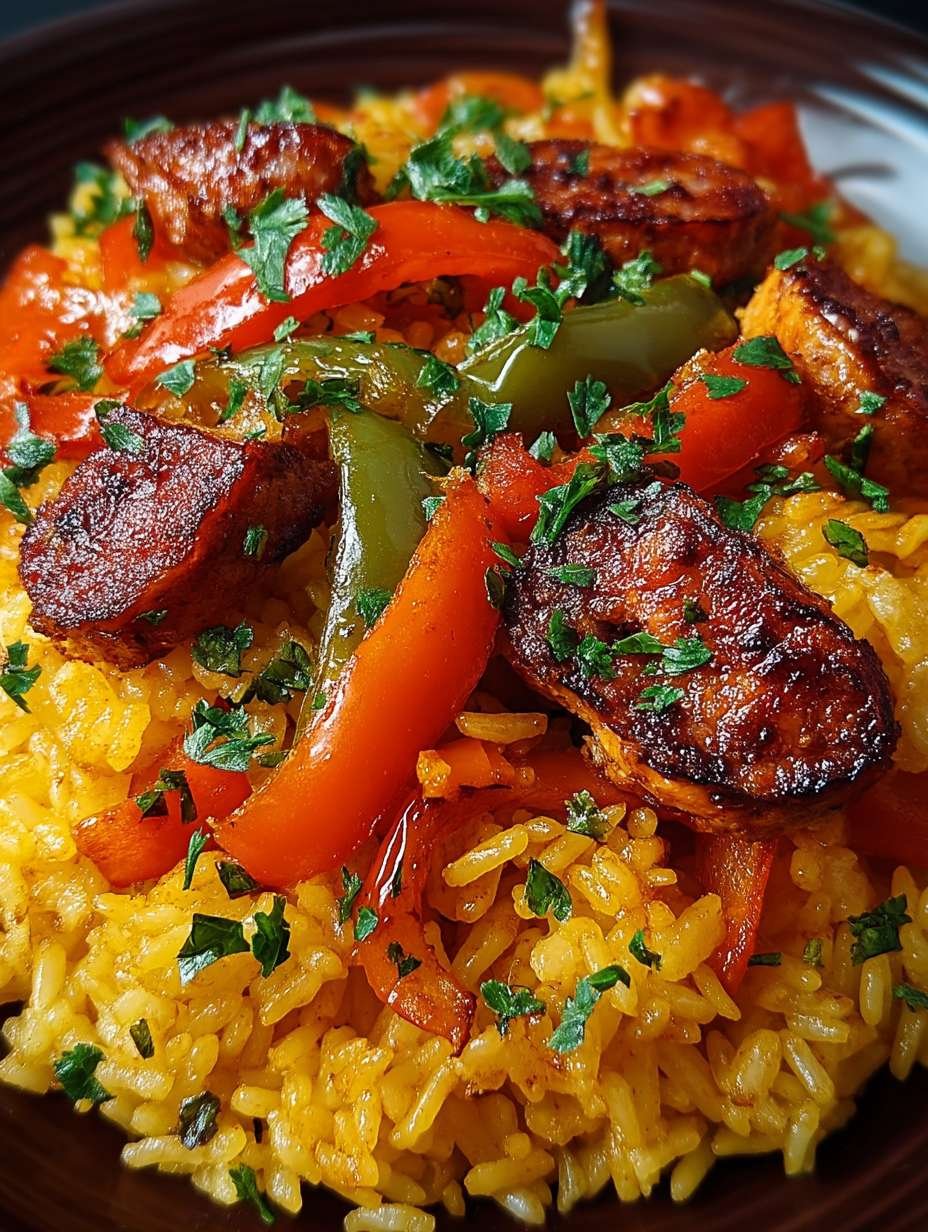 Riz aux Merguez, Poivrons et Poulet image 2