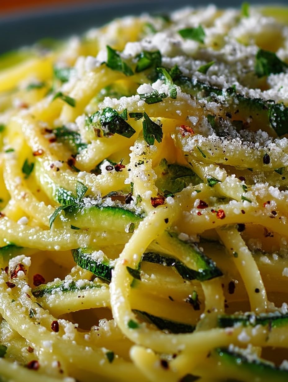 Spaghettis à la crème de courgette image 2