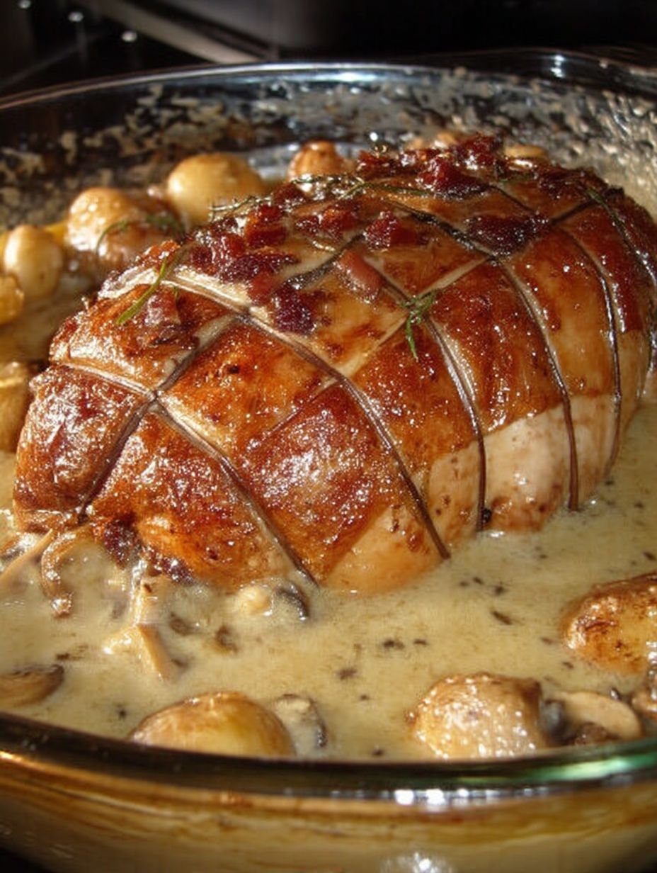 Degustez cette recette Rôti de dinde forestier en cocotte image 2