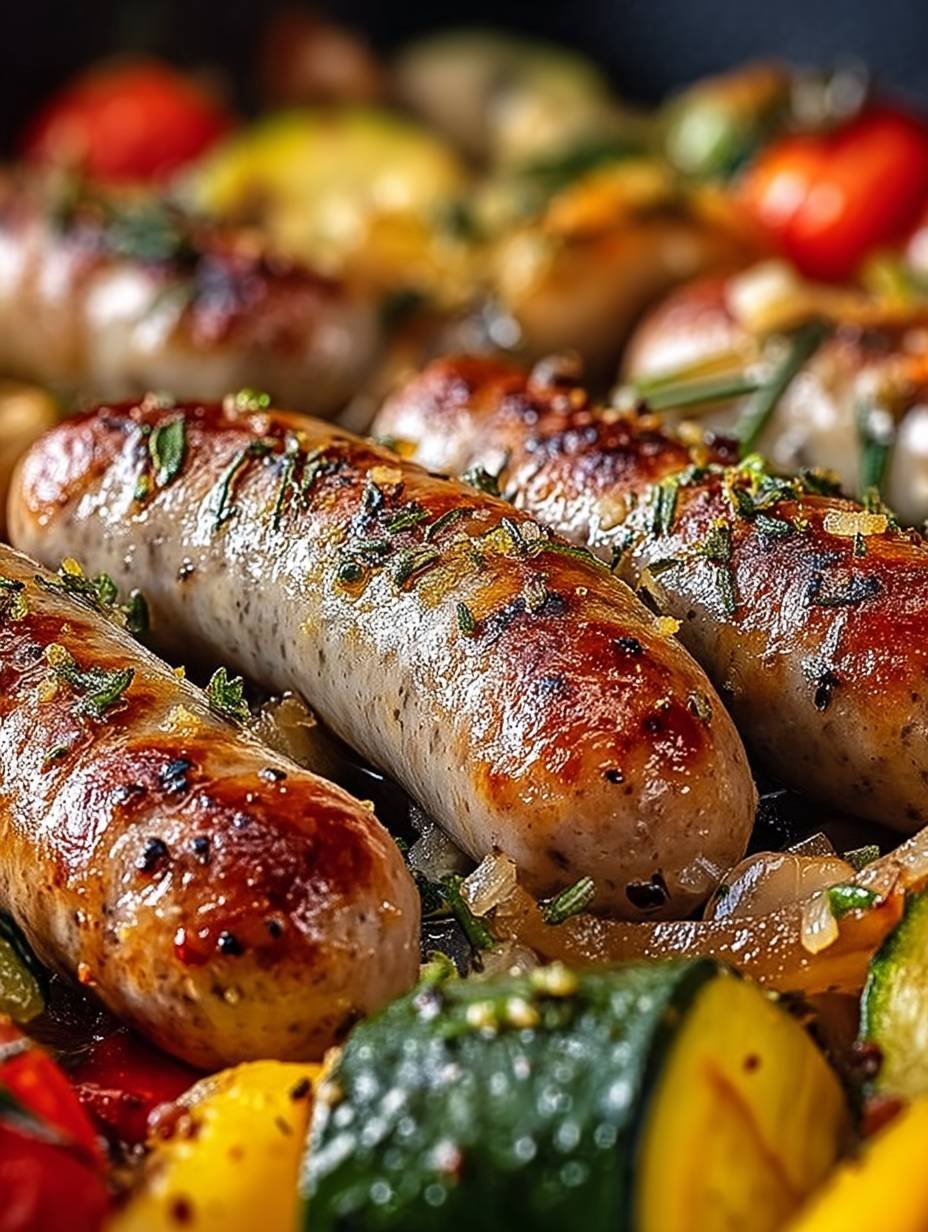 Saucisses italiennes et légumes tout-en-un à l'air fryer image 2