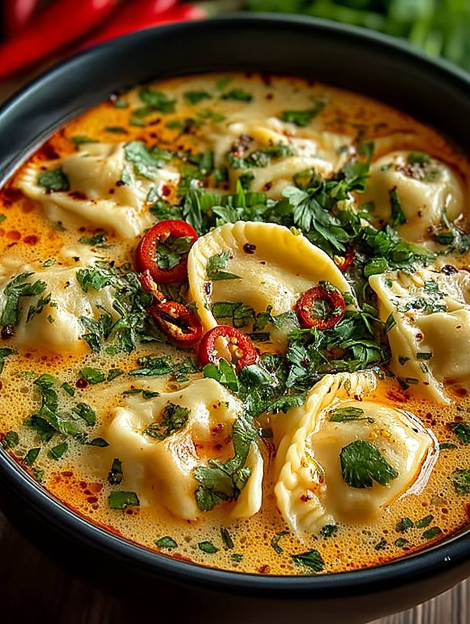 Soupe thaï réconfortante aux raviolis image 2