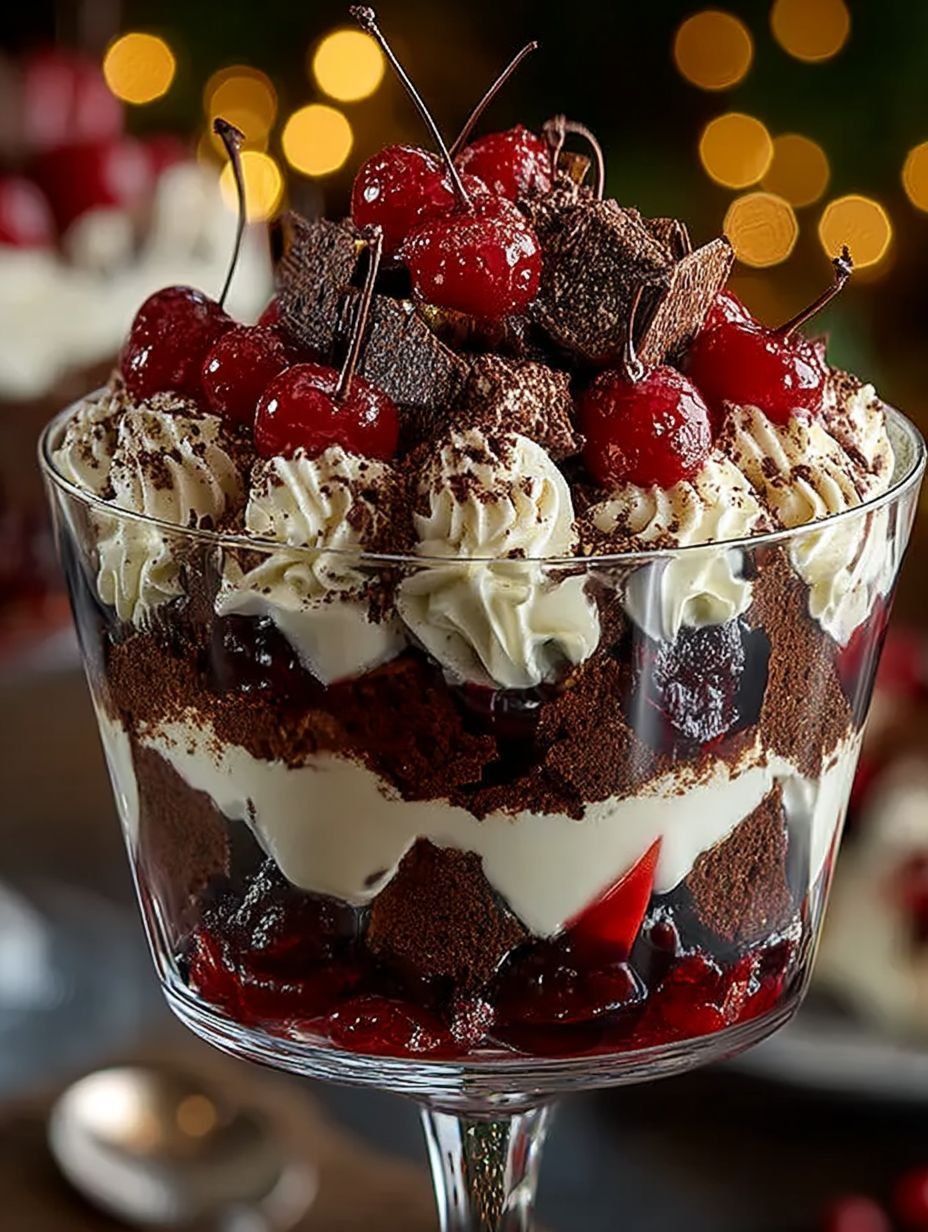 Black Forest Trifle for Christmas - Easy Chocolate Trifle Dessert image 2