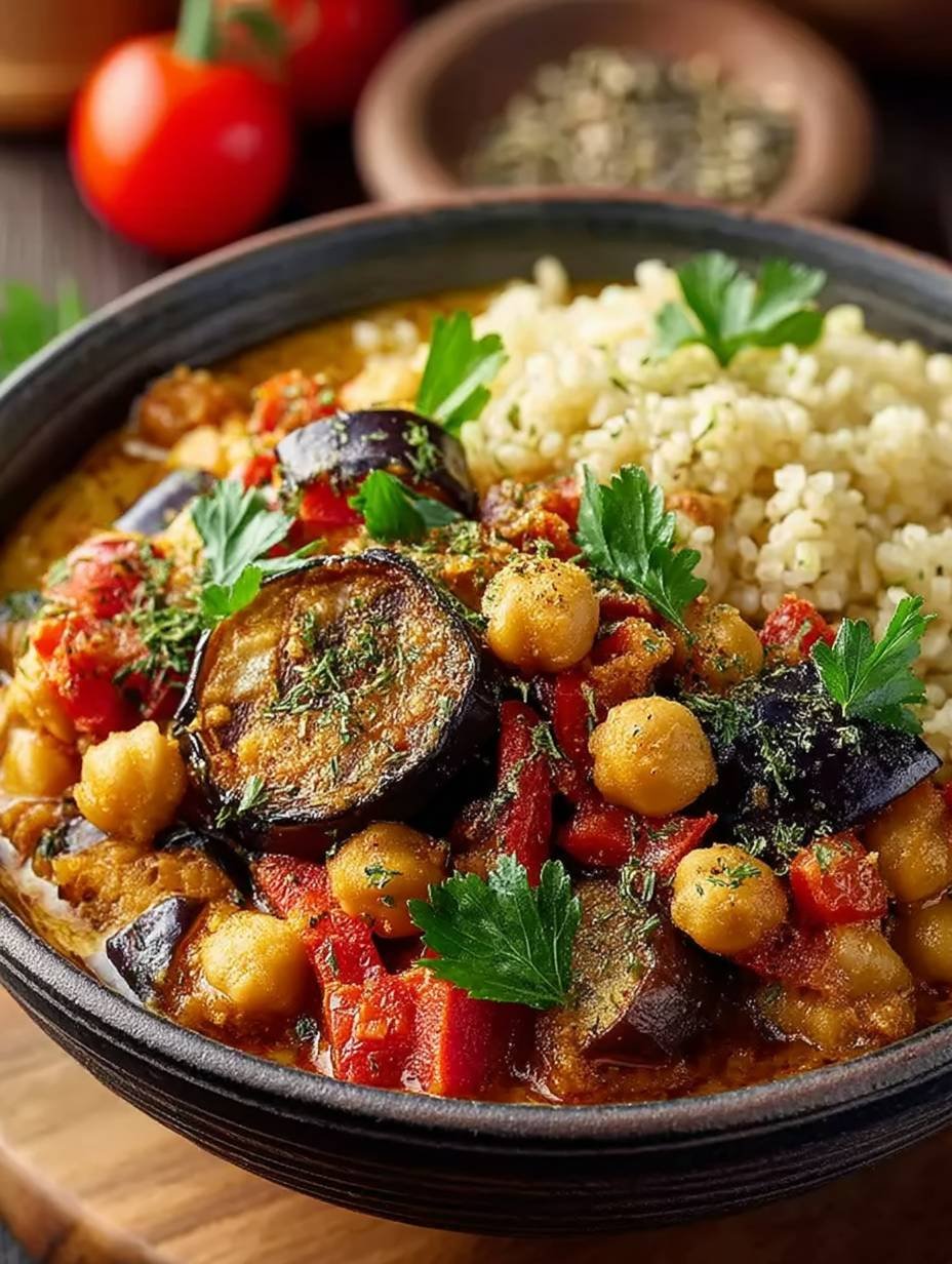Recette Facile de Curry d’Aubergines et Pois Chiches image 2