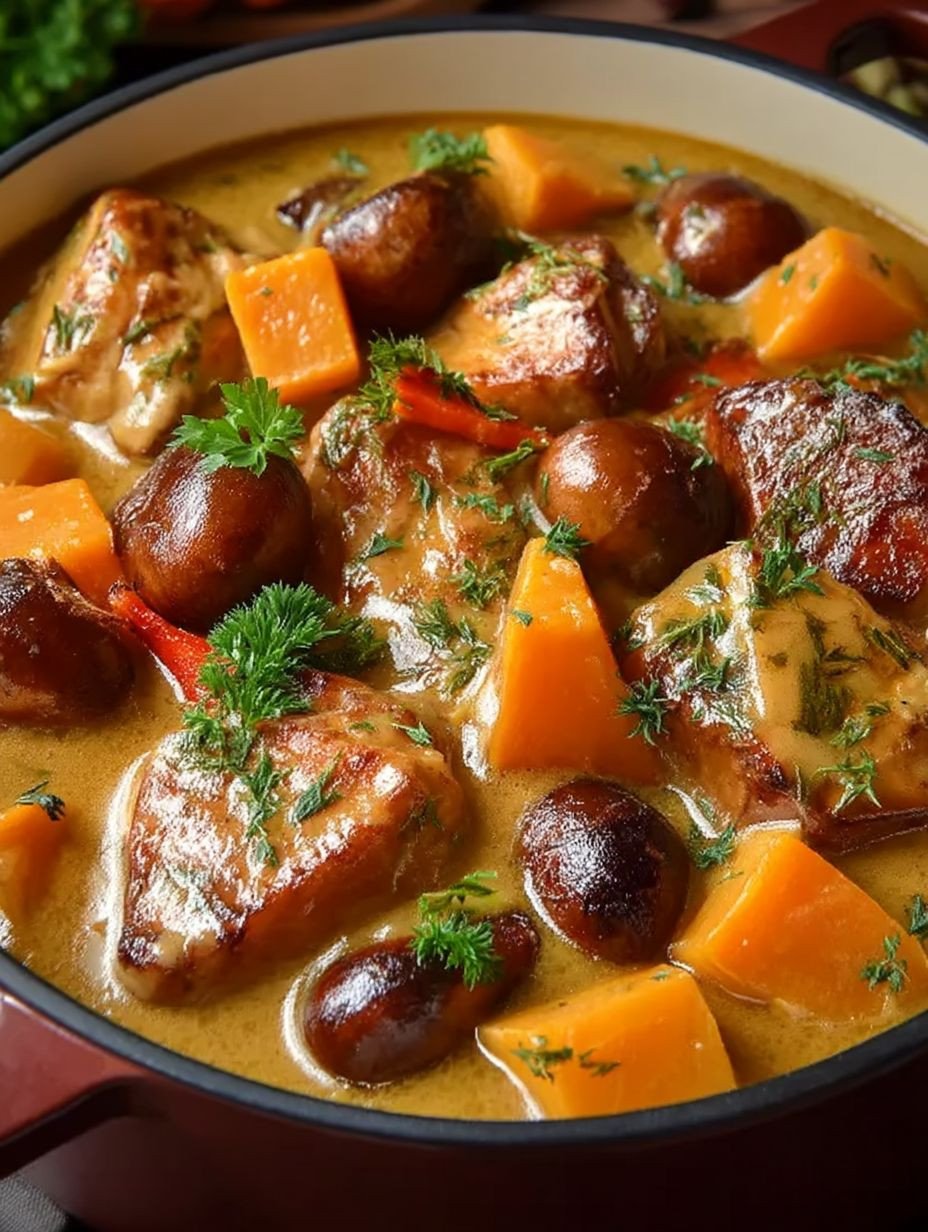 Blanquette de Dinde aux Marrons et Potiron: Une Variante Originale du Classique image 2