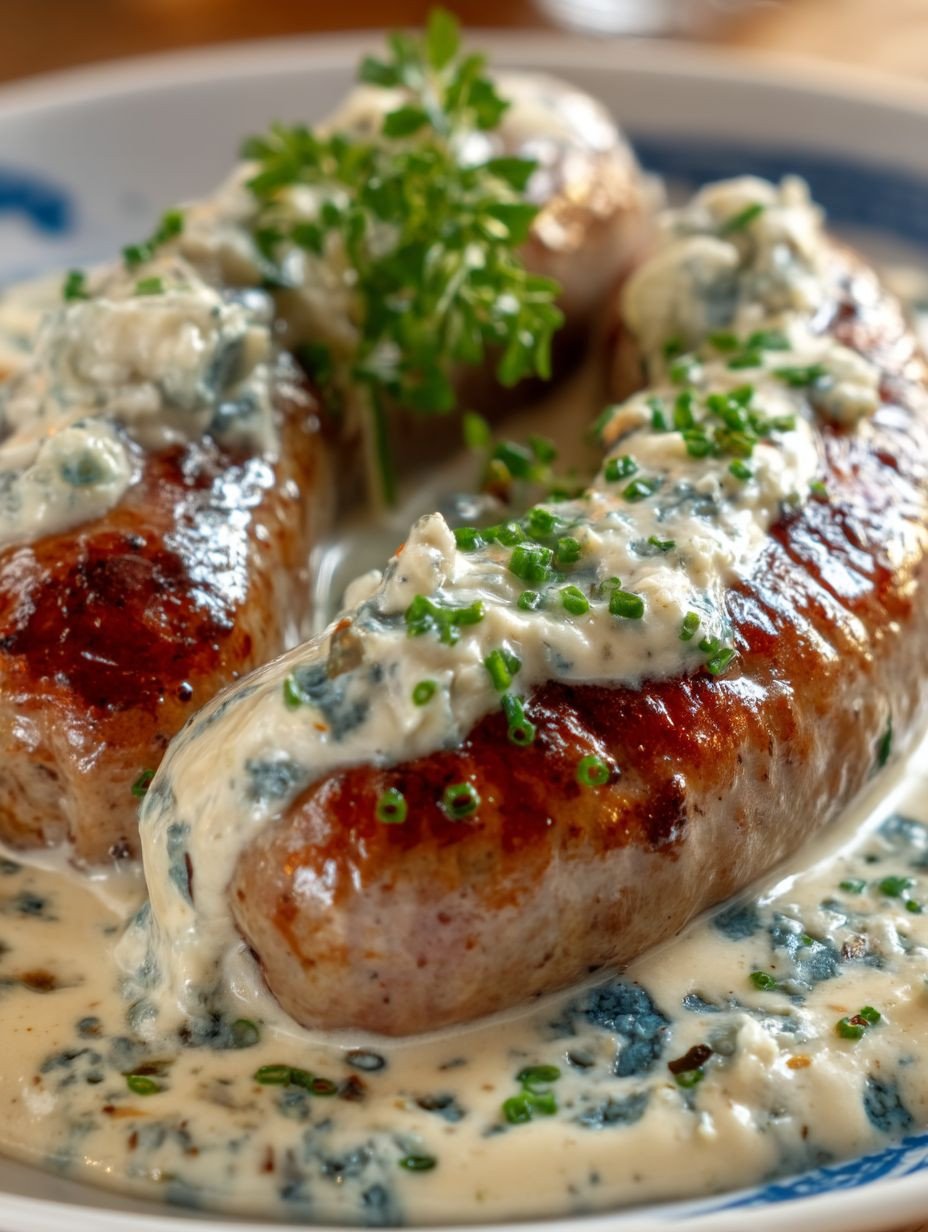 Boudin Blanc à la Crème de Roquefort : Une Recette Gourmande et Élégante ???????? image 2