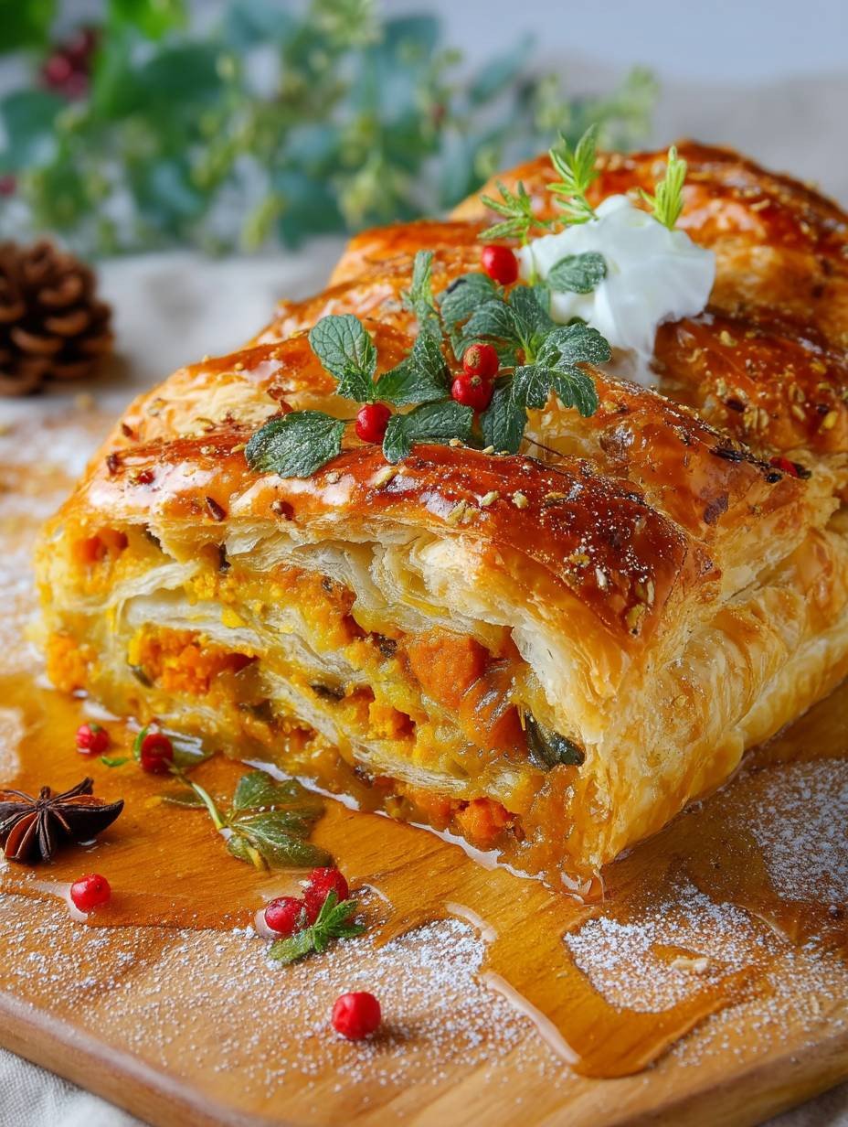 Feuilleté au potimarron et au miel image 2