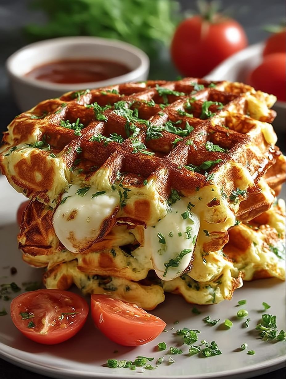 Gaufres de Légumes au Fromage Mozzarella image 2