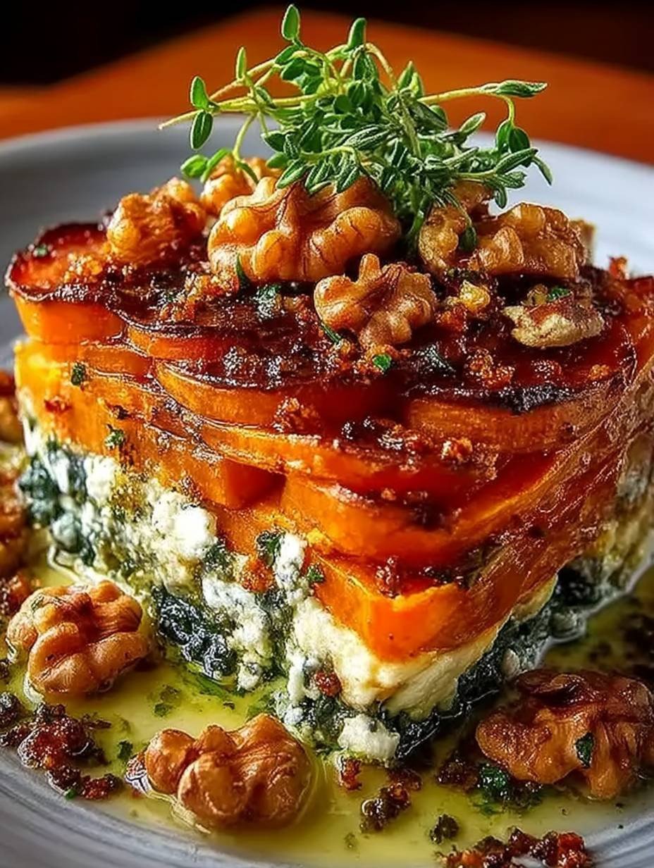 Gratin de Patate Douce, Chèvre et Noix: Un Gratin Gourmand et Réconfortant Un Délice Irrésistible image 2