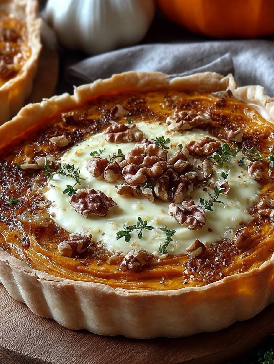 La Tarte Potimarron, Échalotes, Comté Et Noix image 2