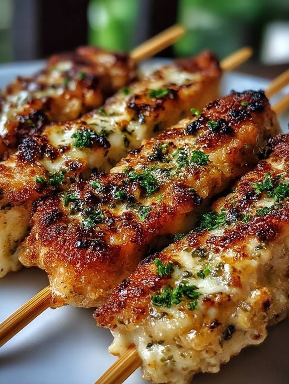 Meilleure recette de brochettes de poulet à l'ail et au parmesan pour friteuse à air : croustillantes, juteuses et pleines de saveurs ! image 2