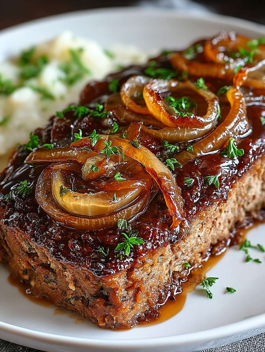 Pain de Viande aux Oignons Caramélisés — Classique Réconfort Revu à la Française 🇫🇷🥩 image 2