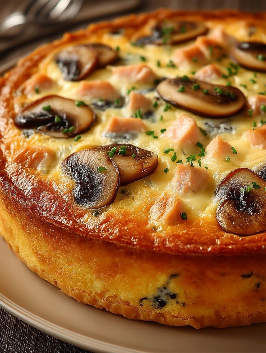 Quiche sans Pâte au Thon et Champignons de Cyril Lignac : Un Plat Léger et Savoureux image 2