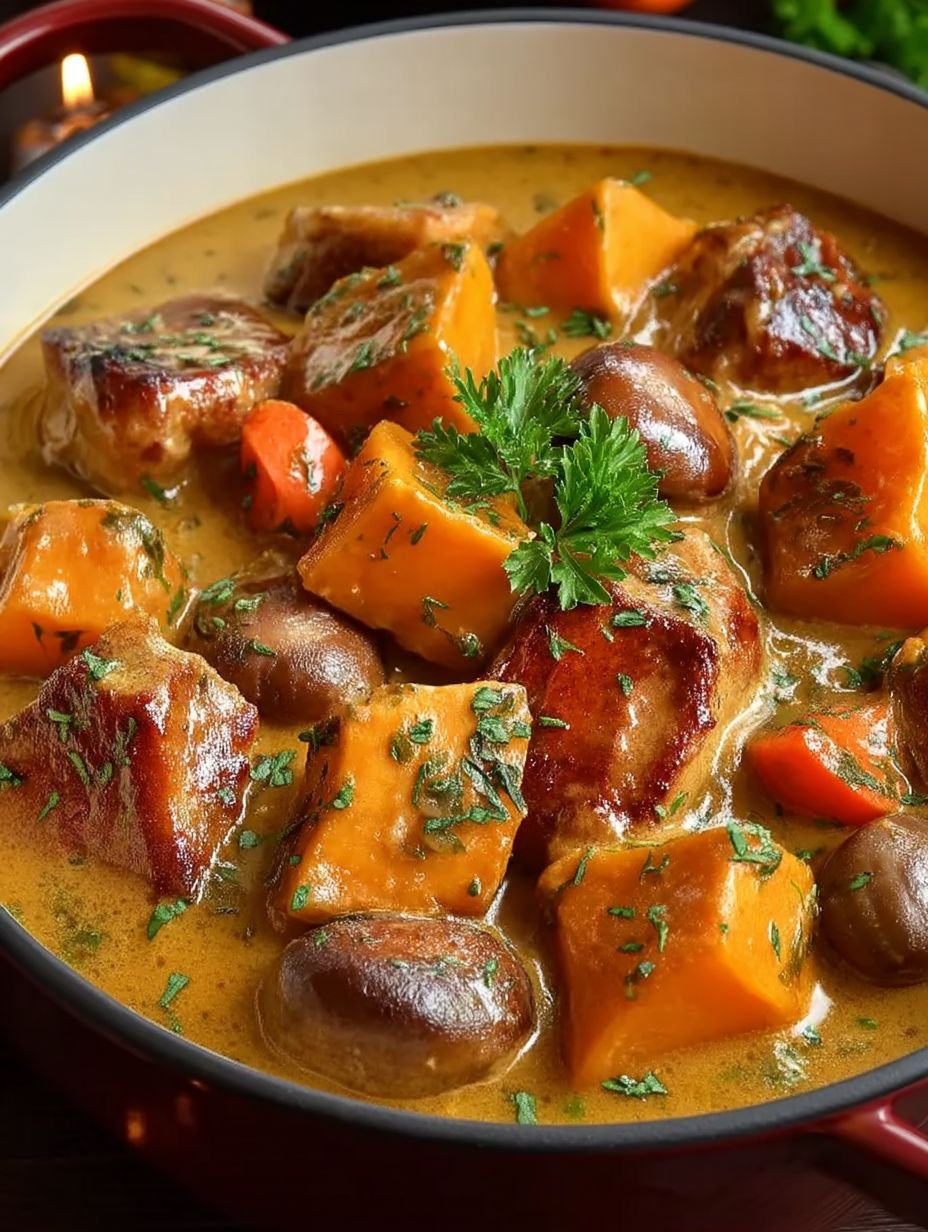 Blanquette dinde marrons potiron image 2