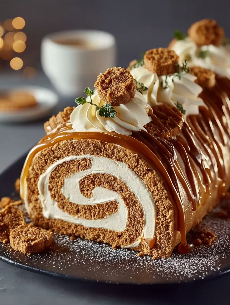 Bûche au Spéculoos Gourmande et Facile : Le Dessert des Fêtes Sans Stress Inoubliable ! image 2