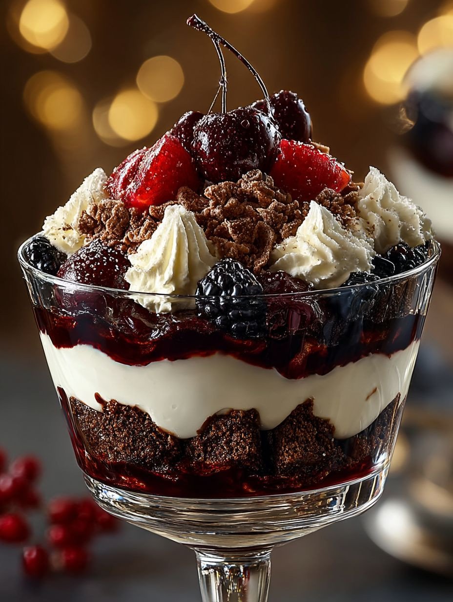 Festive Black Forest Trifle Dessert image 2