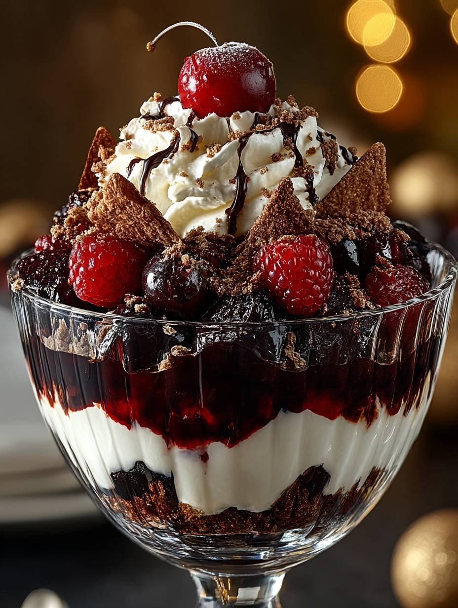 Festive Black Forest Trifle Dessert image 2