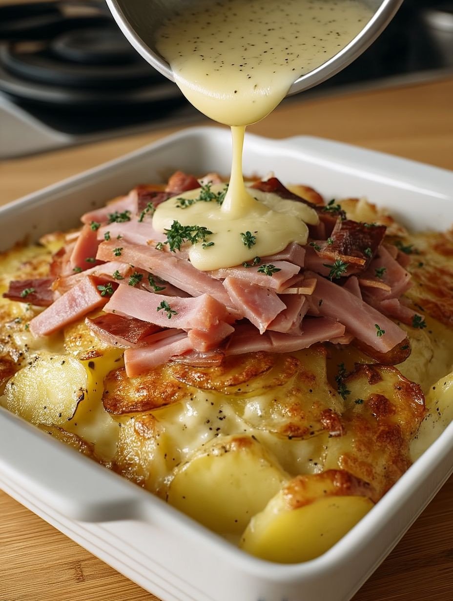 Recette de Pommes de Terre au Jambon : Gratin Réconfortant et Savoureux image 2
