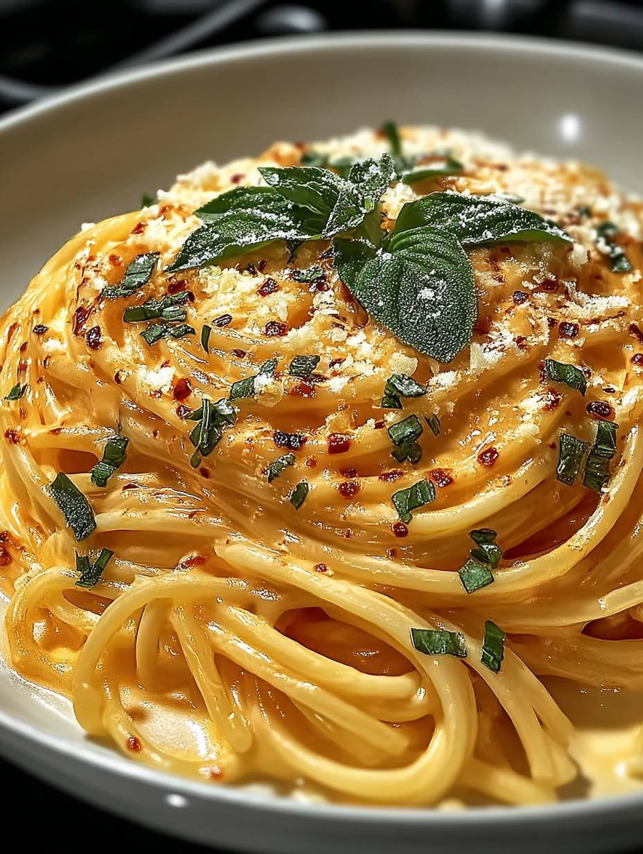 Spaghetti Crémeux Parmesan Ail image 2