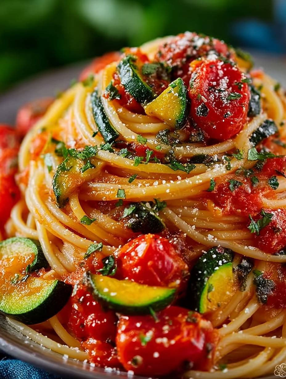 Spaghettis aux Tomates et Courgettes : un délice rapide! - Cuisiner Avec Eva image 2