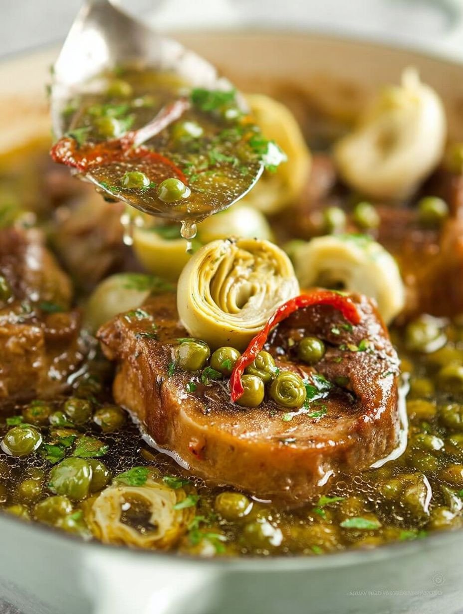 Tajine de veau aux artichauts et petits pois image 2